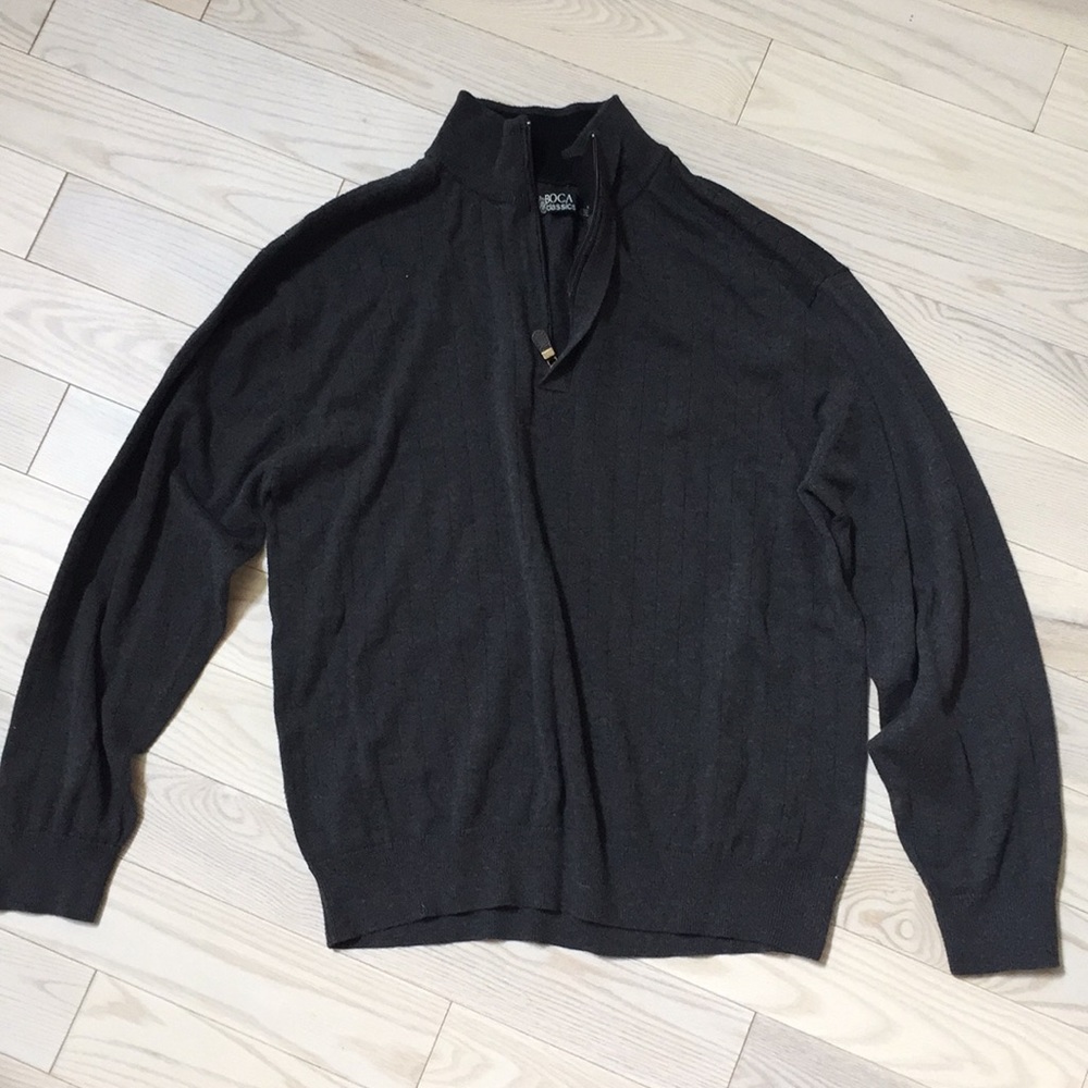 Boca classics half zip sweater size medium
